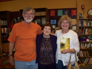 Family support at my book signing with Steve and Jonnie Tiemeier.